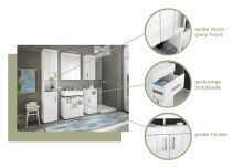 Spiegelschrank >Kolomea< in Weiß - 60x79x18cm (BxHxT)