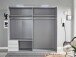 Schwebetürenschrank >Eugenio< in Plankeneiche Weiß - 225x210x65cm (BxHxT)