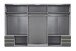 Schwebetürenschrank >Eugenio< in Weiß Graphit - 270x210x65cm (BxHxT)