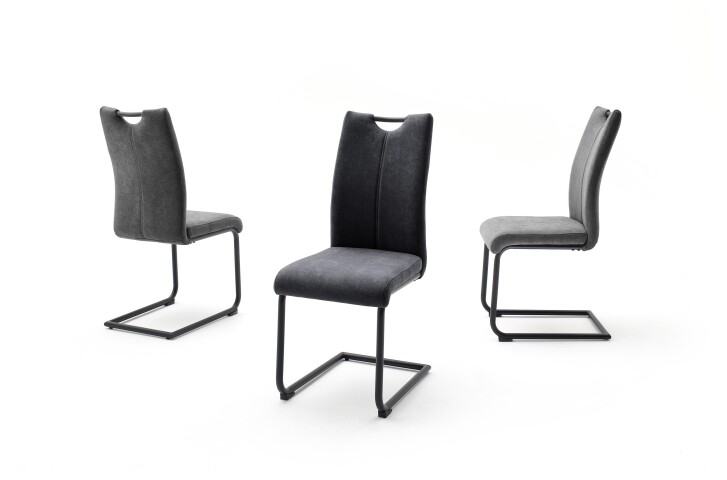 Esszimmerstuhl >Alden< (4-er Set) in  aus Metall - 44x101x60cm (BxHxT)