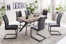 Esszimmerstuhl >Alden< (4-er Set) in  aus Metall - 44x101x60cm (BxHxT)