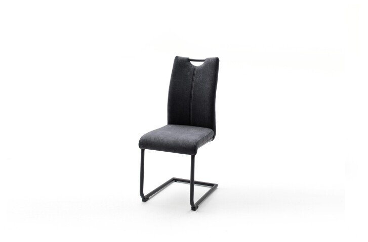 Esszimmerstuhl >Alden< (4-er Set) in Anthrazit aus Metall - 44x101x60cm (BxHxT)