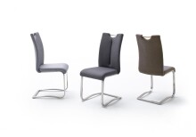 Esszimmerstuhl >Kerrin< (2-er Set) in Anthrazit aus Metall - 45x102x58cm (BxHxT)