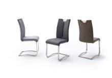Esszimmerstuhl >Kerrin< (2-er Set) in Anthrazit aus Metall - 45x102x58cm (BxHxT)