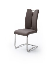 Esszimmerstuhl >Kerrin< (2-er Set) in Braun aus Metall - 45x102x58cm (BxHxT)