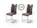 Esszimmerstuhl >Kerrin< (2-er Set) in Braun aus Metall - 45x102x58cm (BxHxT)