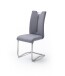Esszimmerstuhl >Kerrin< (2-er Set) in Grau aus Metall - 45x102x58cm (BxHxT)