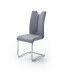Esszimmerstuhl >Kerrin< (2-er Set) in Grau aus Metall - 45x102x58cm (BxHxT)