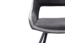 Esszimmerstuhl >Agrafa< (2-er Set) in  aus Metall - 54x90x60cm (BxHxT)