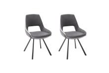 Esszimmerstuhl >Agrafa< (2-er Set) in  aus Metall - 54x90x60cm (BxHxT)