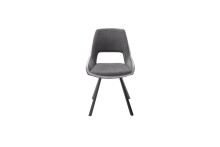 Esszimmerstuhl >Agrafa< (2-er Set) in  aus Metall - 54x90x60cm (BxHxT)