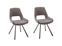 Esszimmerstuhl >Agrafa< (2-er Set) in  aus Metall -...