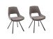 Esszimmerstuhl >Agrafa< (2-er Set) in Braun aus Metall - 54x90x60cm (BxHxT)