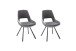 Esszimmerstuhl >Agrafa< (2-er Set) in Grau aus Metall - 54x90x60cm (BxHxT)