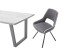 Esszimmerstuhl >Agrafa< (2-er Set) in Grau aus Metall - 54x90x60cm (BxHxT)