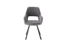 Esszimmerstuhl >Agrafa< (2-er Set) in  aus Metall - 58x90x60cm (BxHxT)