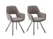 Esszimmerstuhl >Agrafa< (2-er Set) in Braun aus Metall - 58x90x60cm (BxHxT)