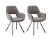 Esszimmerstuhl >Agrafa< (2-er Set) in Braun aus Metall - 58x90x60cm (BxHxT)