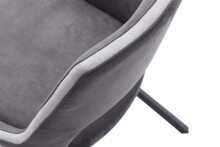 Esszimmerstuhl >Agrafa< (2-er Set) in Grau aus Metall - 58x90x60cm (BxHxT)