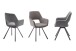 Esszimmerstuhl >Agrafa< (2-er Set) in Grau aus Metall - 58x90x60cm (BxHxT)