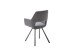 Esszimmerstuhl >Agrafa< (2-er Set) in Grau aus Metall - 58x90x60cm (BxHxT)