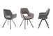 Esszimmerstuhl >Agrafa< (2-er Set) in Grau aus Metall - 58x90x60cm (BxHxT)