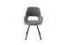 Esszimmerstuhl >Agrafa< (2-er Set) in Grau aus Metall - 58x90x60cm (BxHxT)