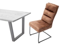 Esszimmerstuhl >Labrea< (2-er Set) in  aus Metall - 44x99x64cm (BxHxT)