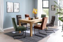 Esszimmerstuhl >Labrea< (2-er Set) in Braun aus Metall - 44x99x64cm (BxHxT)