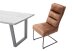 Esszimmerstuhl >Labrea< (2-er Set) in Braun aus Metall - 44x99x64cm (BxHxT)