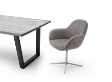 Esszimmerstuhl >Melrose< (2-er Set) in Braun aus Metall - 64x88x64cm (BxHxT)
