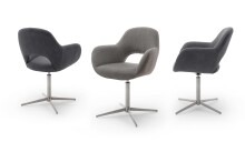 Esszimmerstuhl >Melrose< (2-er Set) in Anthrazit aus Metall - 64x88x64cm (BxHxT)