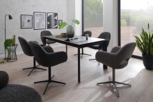 Esszimmerstuhl >Melrose< (2-er Set) in Braun aus Metall - 64x88x64cm (BxHxT)