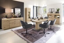 Esszimmerstuhl >Melrose< (2-er Set) in Anthrazit aus Metall - 64x88x64cm (BxHxT)