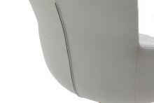 Esszimmerstuhl >Megara< (2-er Set) in Grau aus Metall - 60x87x64cm (BxHxT)