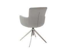 Esszimmerstuhl >Megara< (2-er Set) in Grau aus Metall - 60x87x64cm (BxHxT)