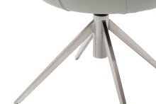 Esszimmerstuhl >Megara< (2-er Set) in Grau aus Metall - 60x87x64cm (BxHxT)