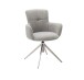 Esszimmerstuhl >Megara< (2-er Set) in Grau aus Metall - 60x87x64cm (BxHxT)