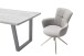 Esszimmerstuhl >Megara< (2-er Set) in Grau aus Metall - 60x87x64cm (BxHxT)