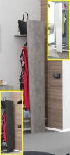 Garderobenpaneel >Viterbo< Beton oder Schiefer oder...