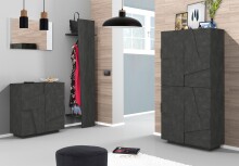 Garderobenpaneel >Viterbo< in Schiefer Nachbildung - 50x200x30cm (BxHxT)