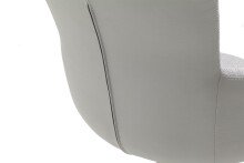 Esszimmerstuhl >Megara< (2-er Set) in Grau aus Metall - 60x87x64cm (BxHxT)