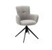 Esszimmerstuhl >Megara< (2-er Set) in Grau aus Metall - 60x87x64cm (BxHxT)