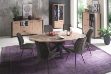 Esszimmerstuhl >Nashville< (2-er Set) in Anthrazit aus Metall - 50x96x64 (BxHxT)