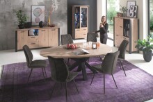 Esszimmerstuhl >Nashville< (2-er Set) in Anthrazit aus Metall - 50x96x64 (BxHxT)