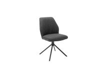 Esszimmerstuhl >Pettau< (2-er Set) in Anthrazit aus Metall - 49x88x63cm (BxHxT)