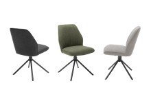 Esszimmerstuhl >Pettau< (2-er Set) in Anthrazit aus Metall - 49x88x63cm (BxHxT)