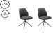Esszimmerstuhl >Pettau< (2-er Set) in Anthrazit aus Metall - 49x88x63cm (BxHxT)