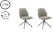 Esszimmerstuhl >Pettau< (2-er Set) in Cappuccino aus Metall - 49x88x63cm (BxHxT)