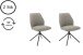 Esszimmerstuhl >Pettau< (2-er Set) in Cappuccino aus Metall - 49x88x63cm (BxHxT)